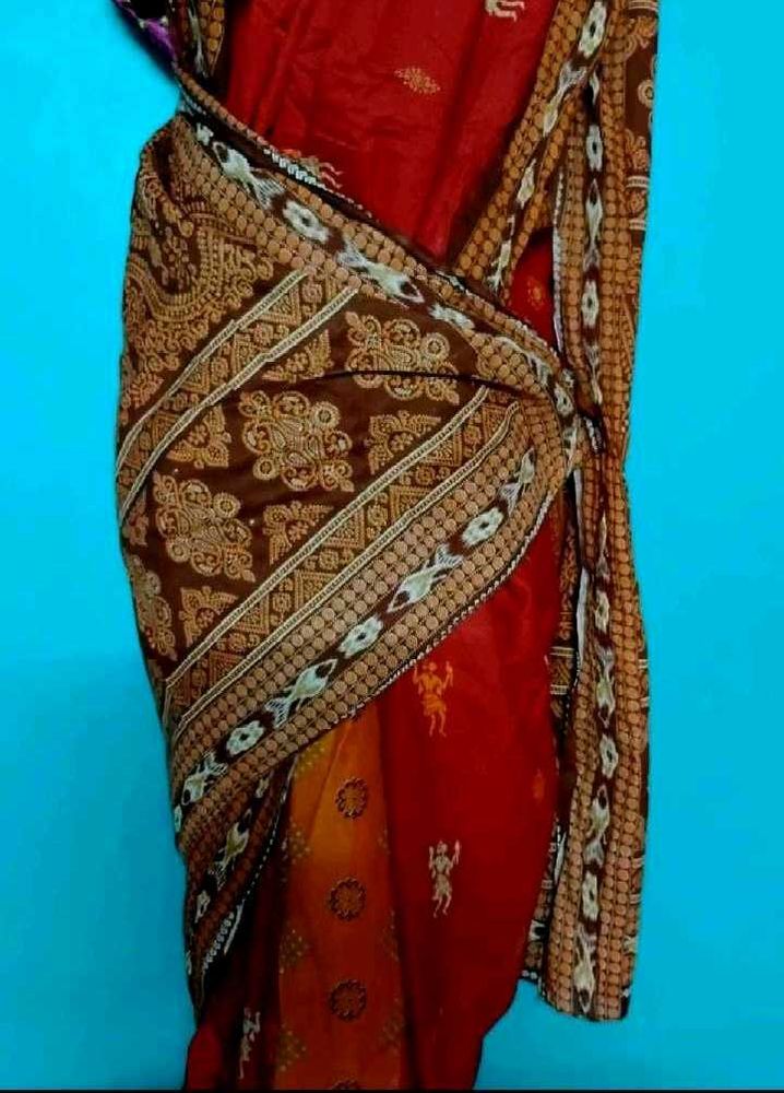 Beautiful ikkat cotton saree
