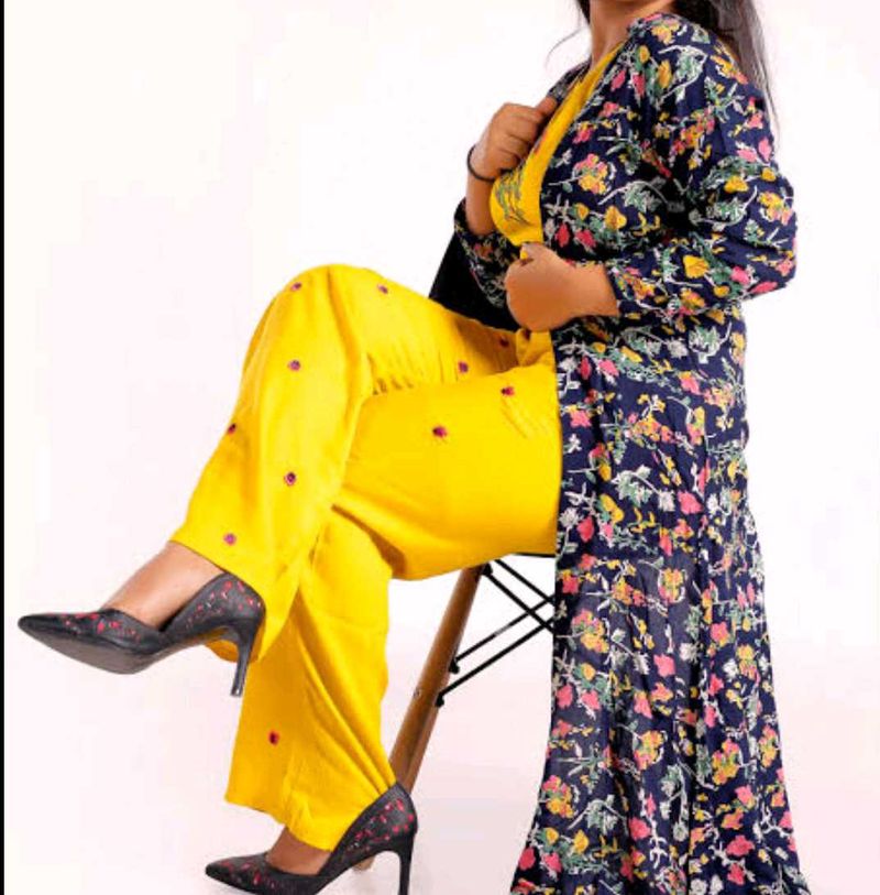 Floral Print pant Set