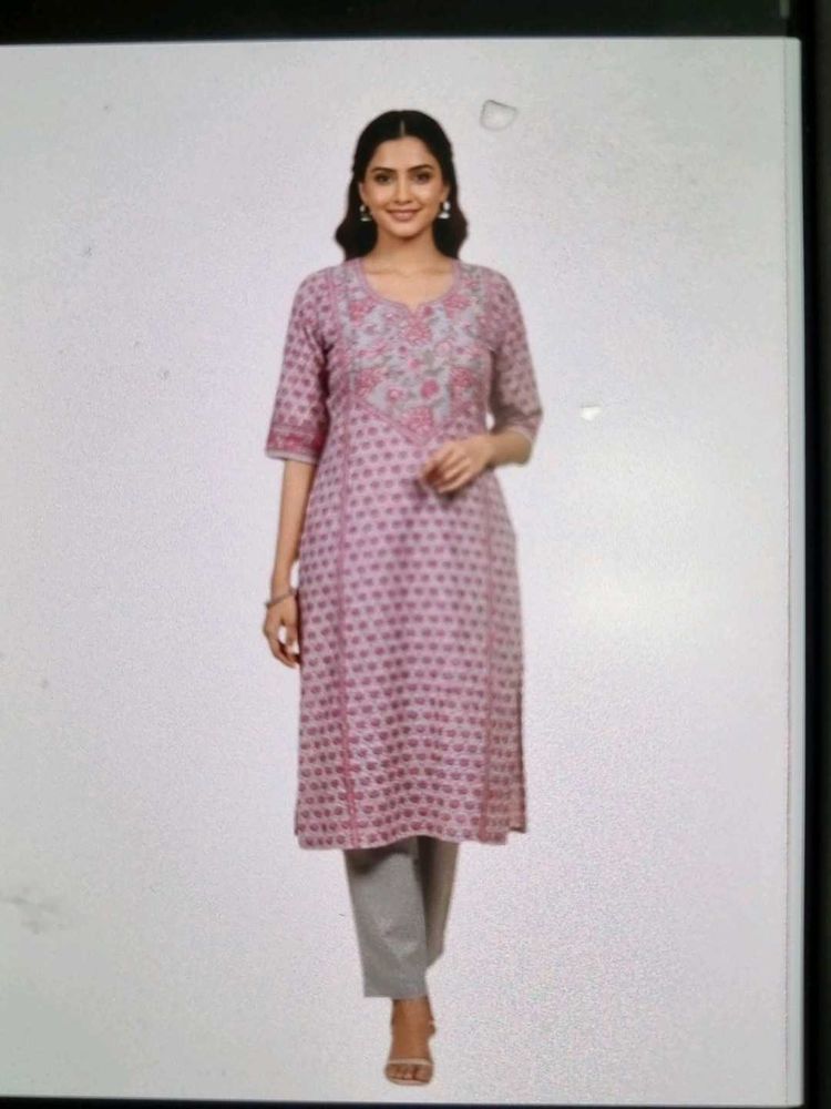 Elegant Printed Kurta with Pants