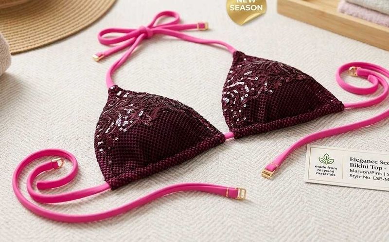 Sparkling Sequin Bikini Top