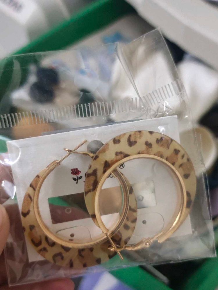 Leopard Print Hoop Earrings glamour