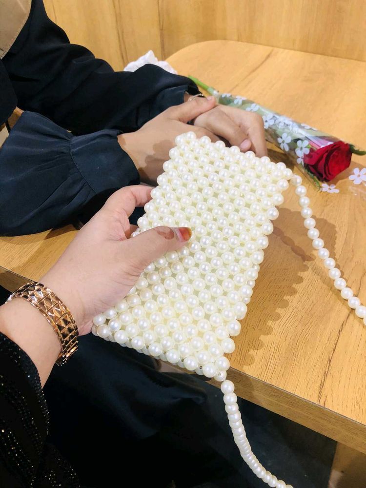 Elegant Pearl Beaded Bag