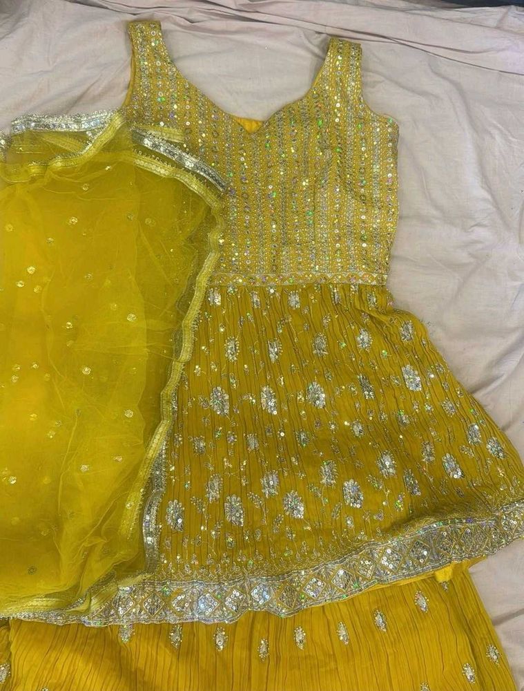 Yellow Embellished Lehenga Choli Set