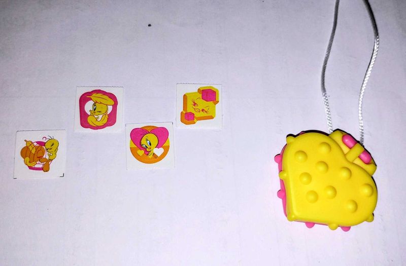 Yellow Heart Charm keychain