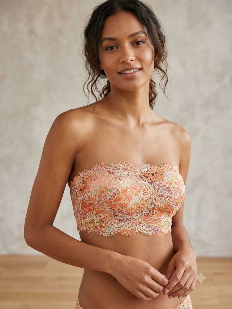 Floral Lace Bandeau Bra