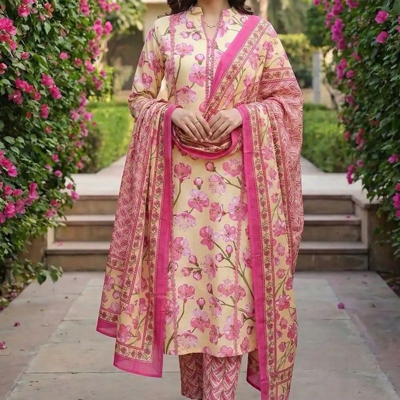 Beautiful Floral Kurta Set