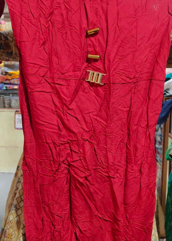Vibrant Red Kurta