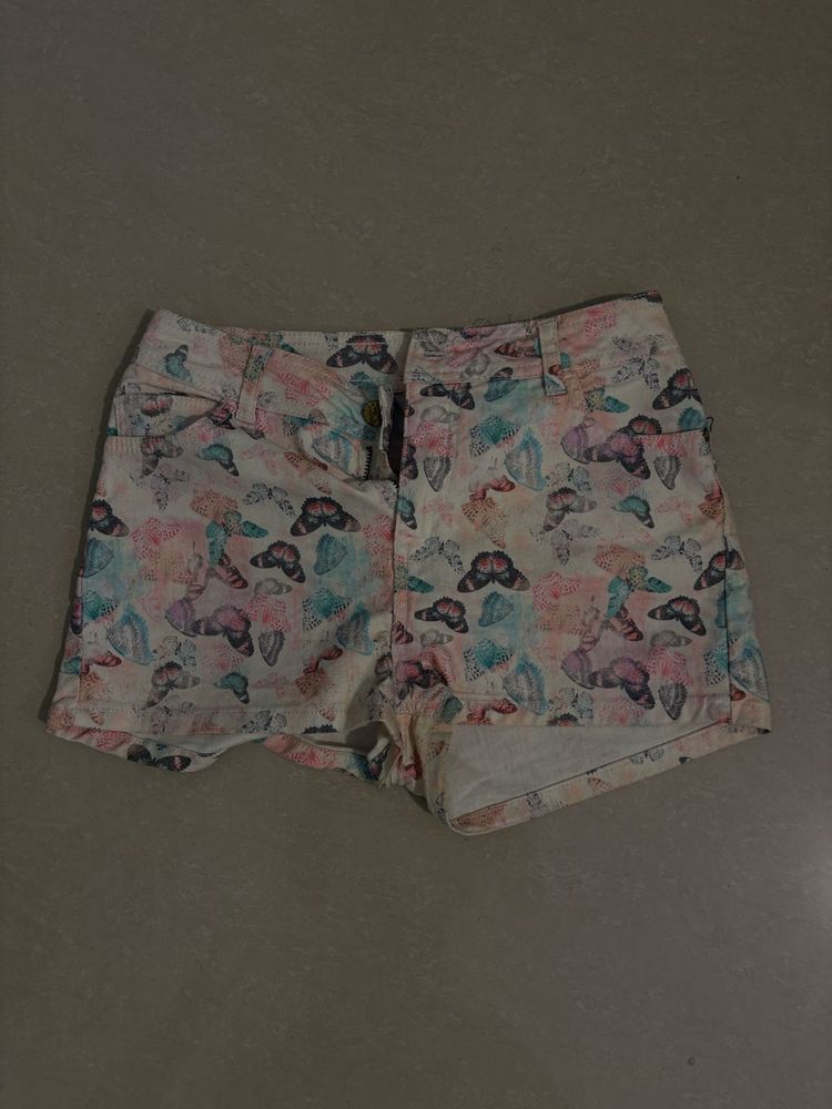 Cute Butterfly Print Shorts