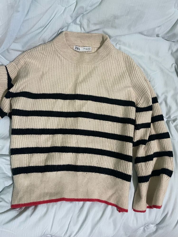 Zara Striped Knit Sweater