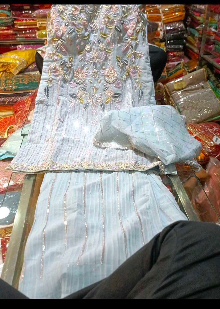 Pakistani designer dress hand embroidery