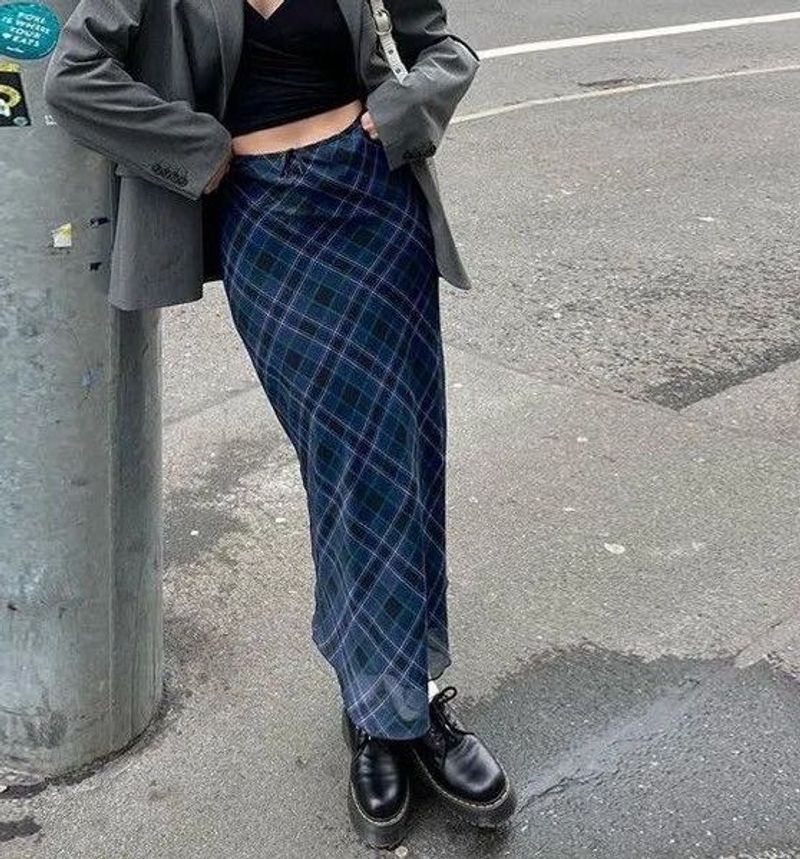 Plaid Maxi Skirt