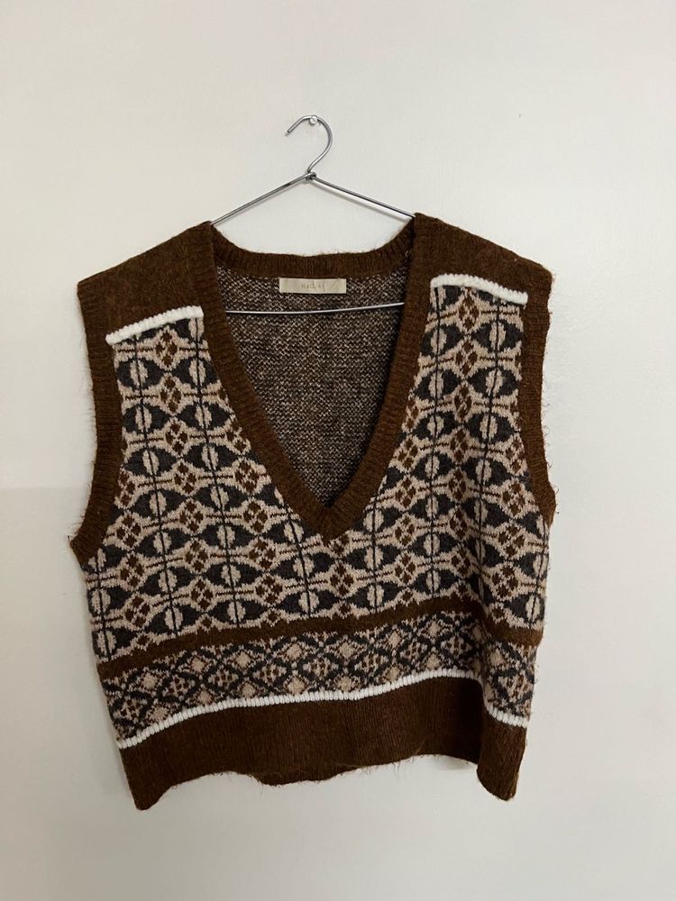 Vintage Argyle Knit Vest