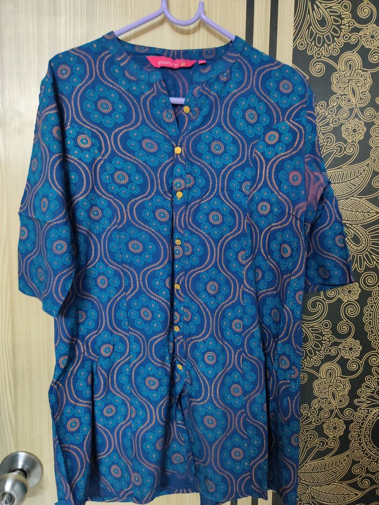 Teal Short Kurti