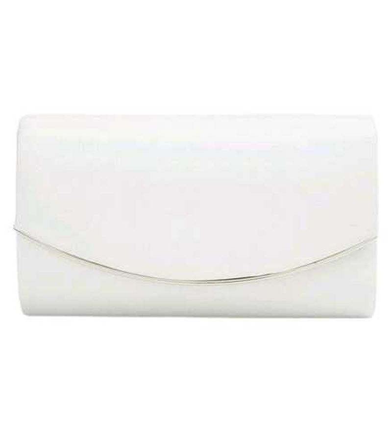 Code by Lifestyle White Shimmer Clutch