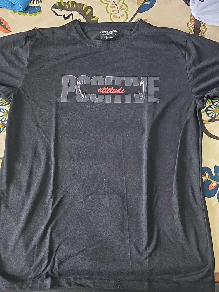 FREE UNION "POSITIVE ATTITUDE" Black T-Shirt