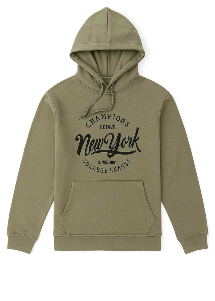 Octave Men Printed Hooded Sweatshirt