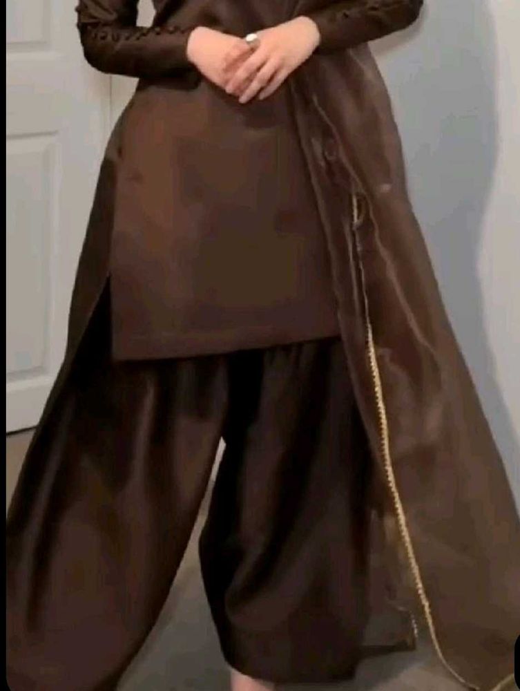 Elegant Brown Kurta Set
