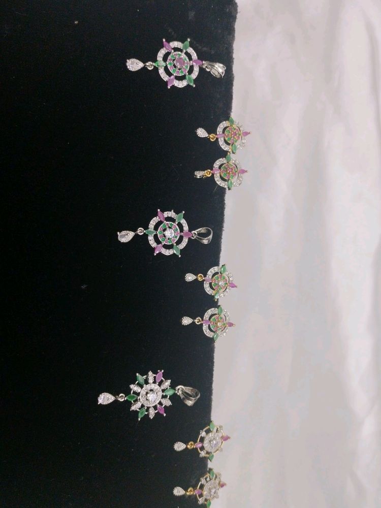 Multi Gold Silver Mix Pendant Set
