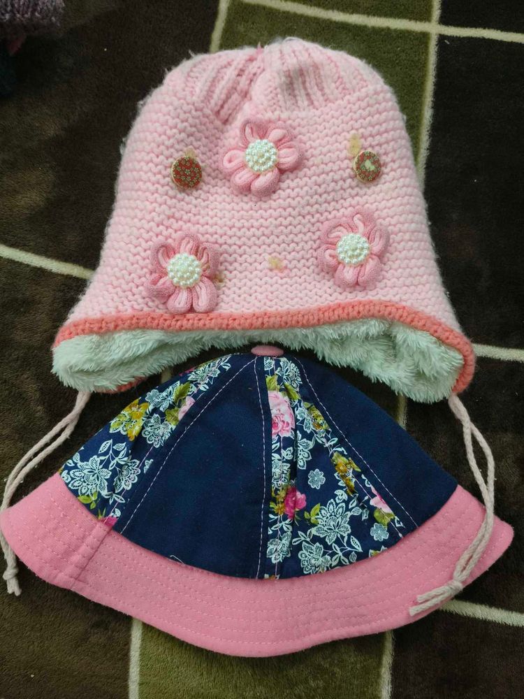 Combo Of Two Winter Caps Size- Upto 10 Years