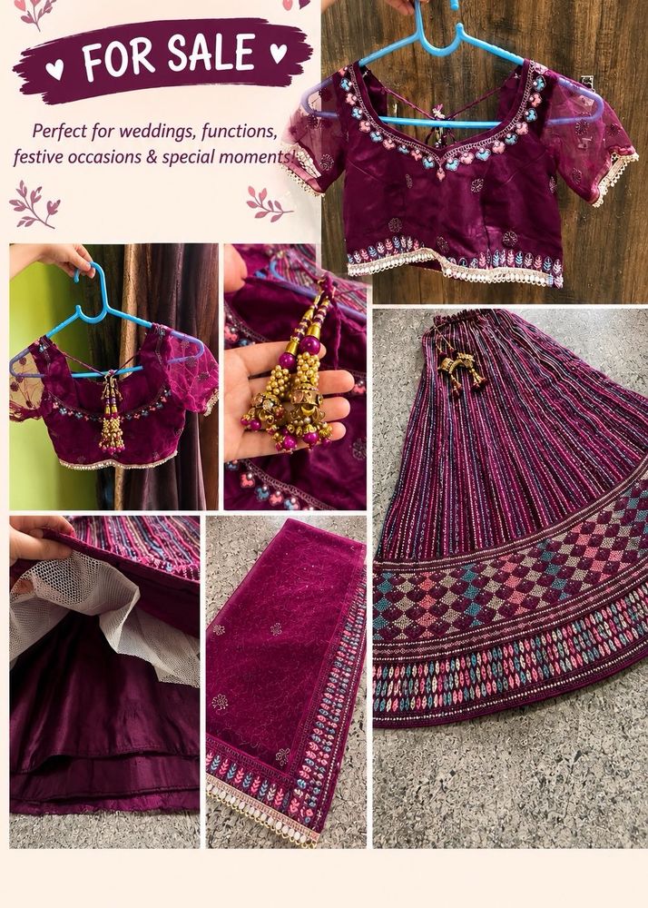 Beautiful Embroidered Lehenga  Set( full embroider