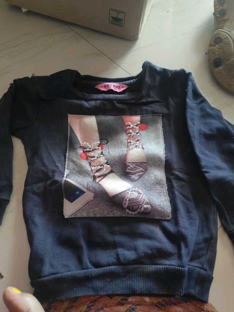 Girls Graphic Print Sweatshirt