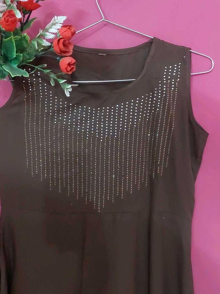 stylish Brown long frocks
