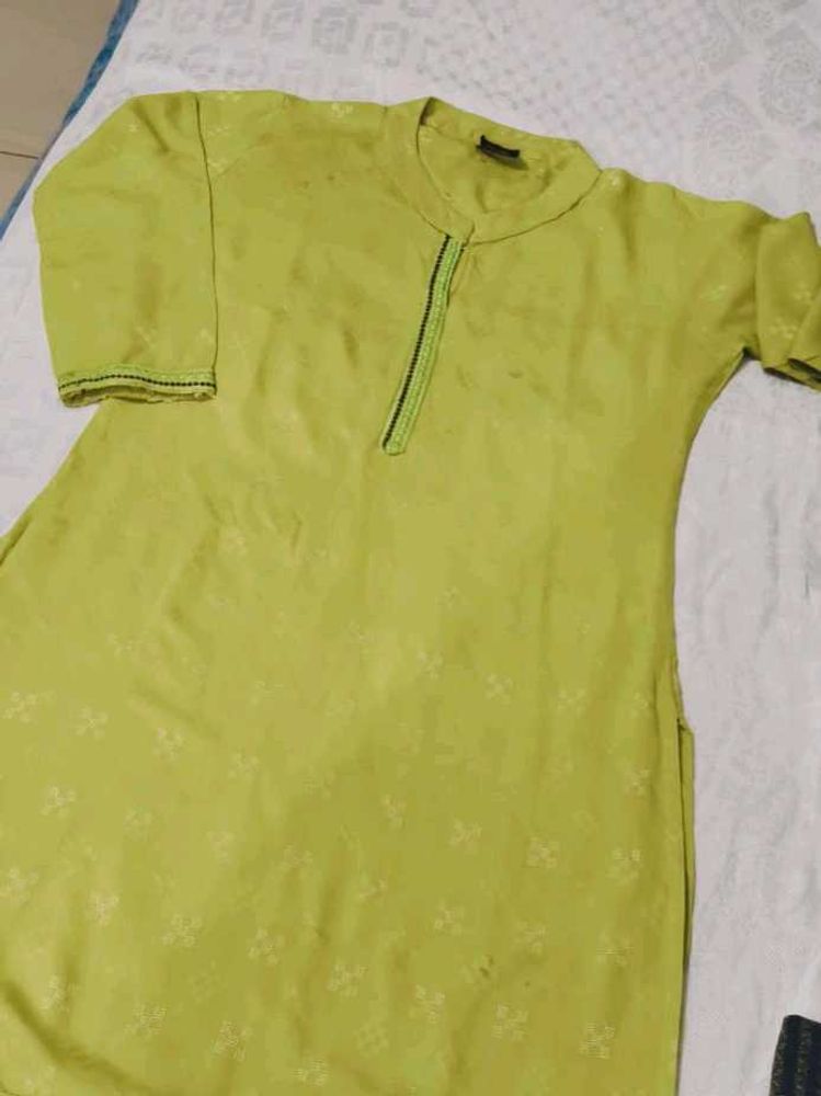 Women Stylish Lime Green Kurta