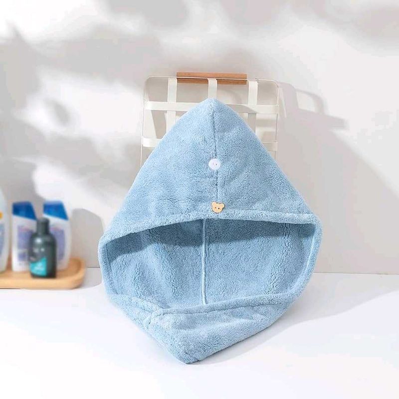 microfiber Hair Towel Wrap large size blue