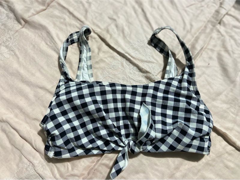 Gingham Bikini Top