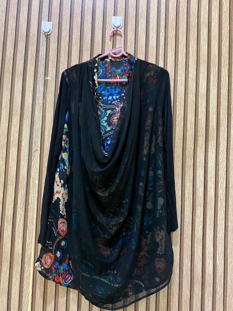 Chic Printed Drape tunic