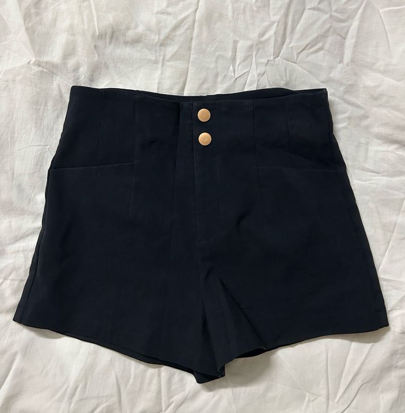 High Waisted Navy Shorts