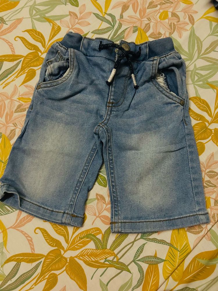 Mothercare-Light Wash Denim Capri Pant
