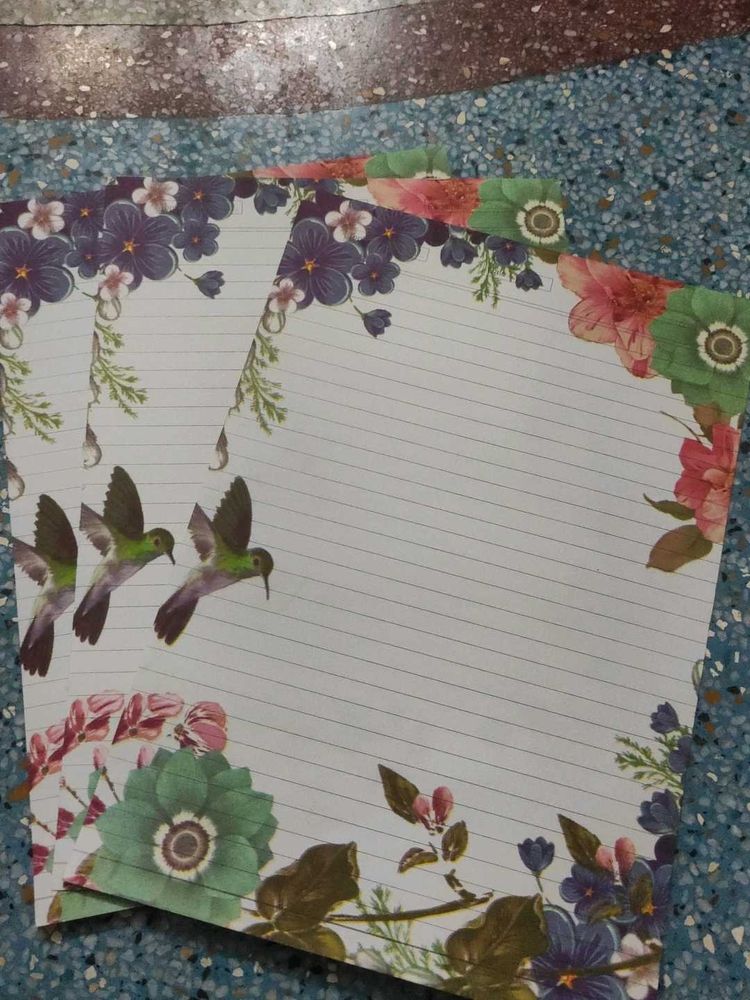 Floral Decorative Bordered Sheets [A4]