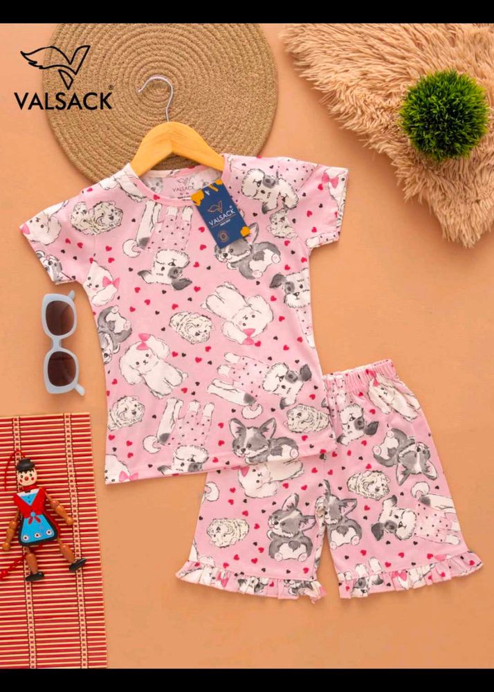 Cute Dog Print Kids Outfit