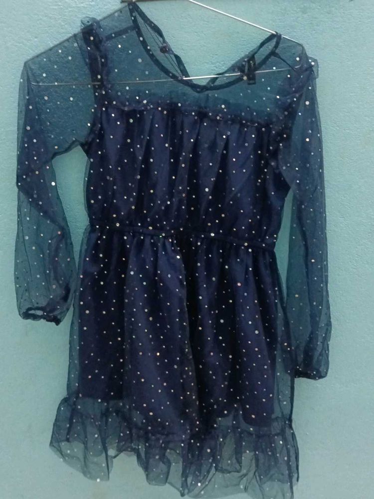 Sparkly Navy Blue Party Dress