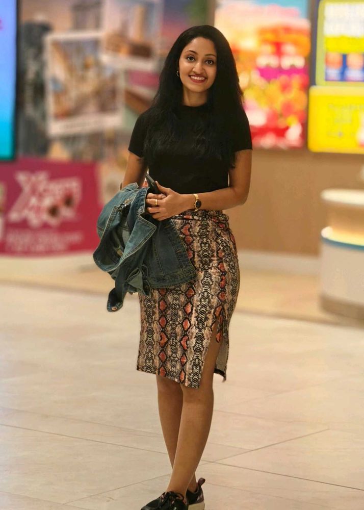 Stylish Snake Print Skirt