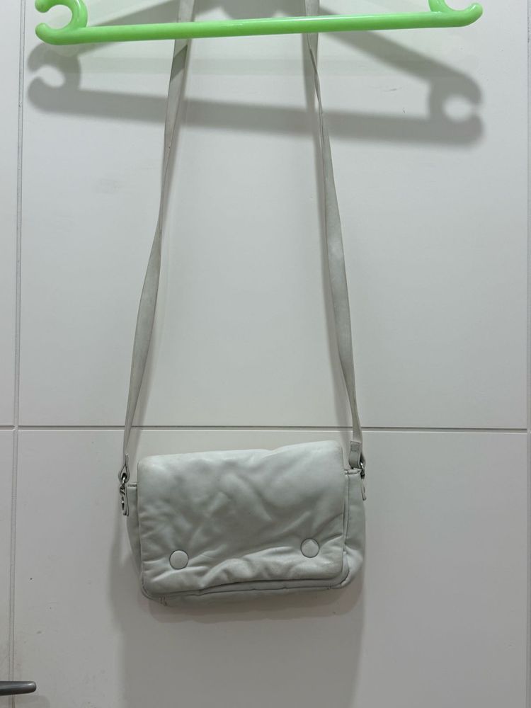 White Leather Crossbody Bag