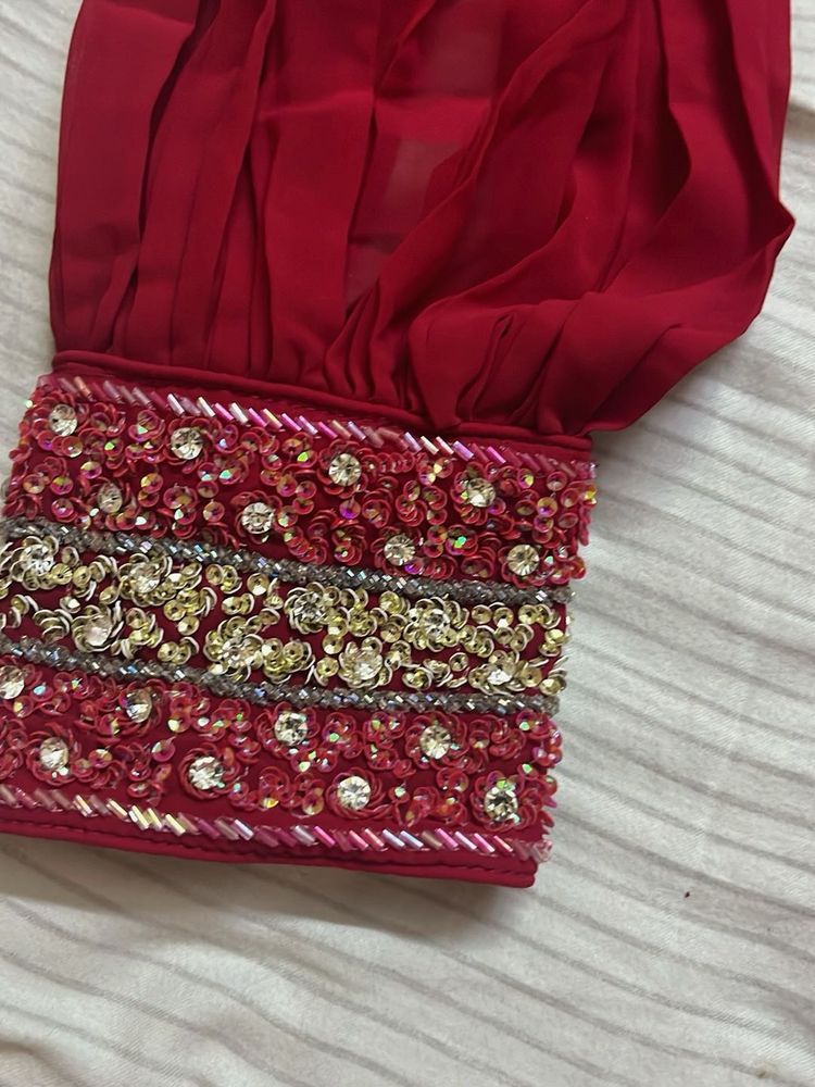 red beautiful party wear gowun