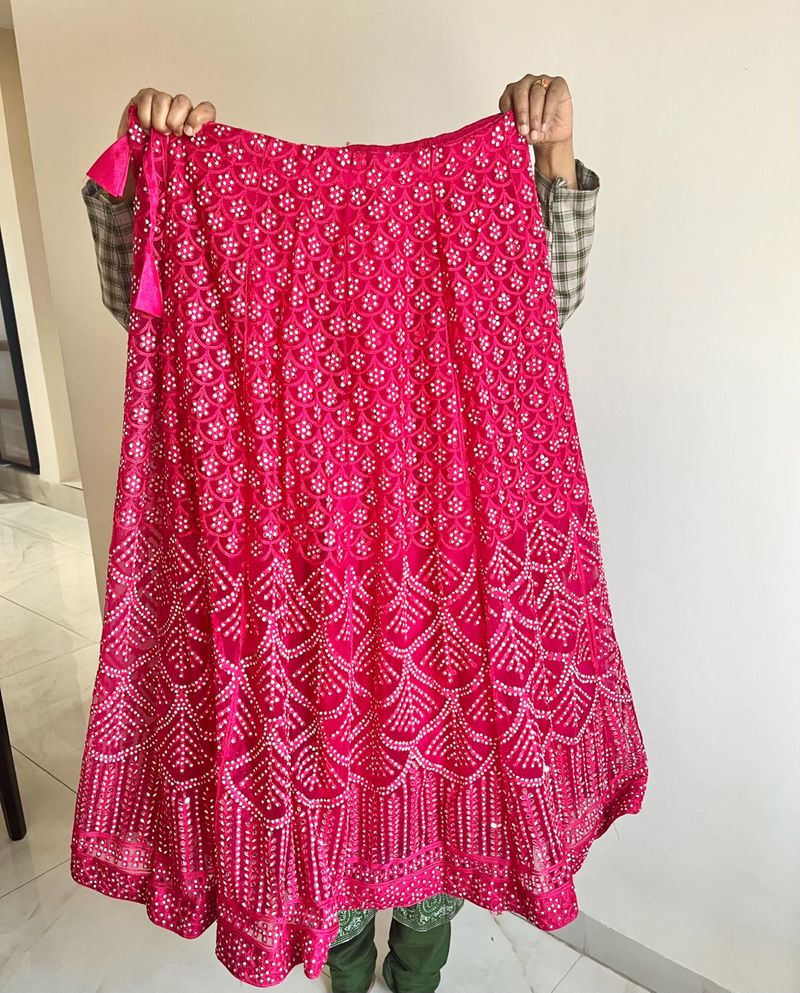 Pink Sequins Lehenga Choli