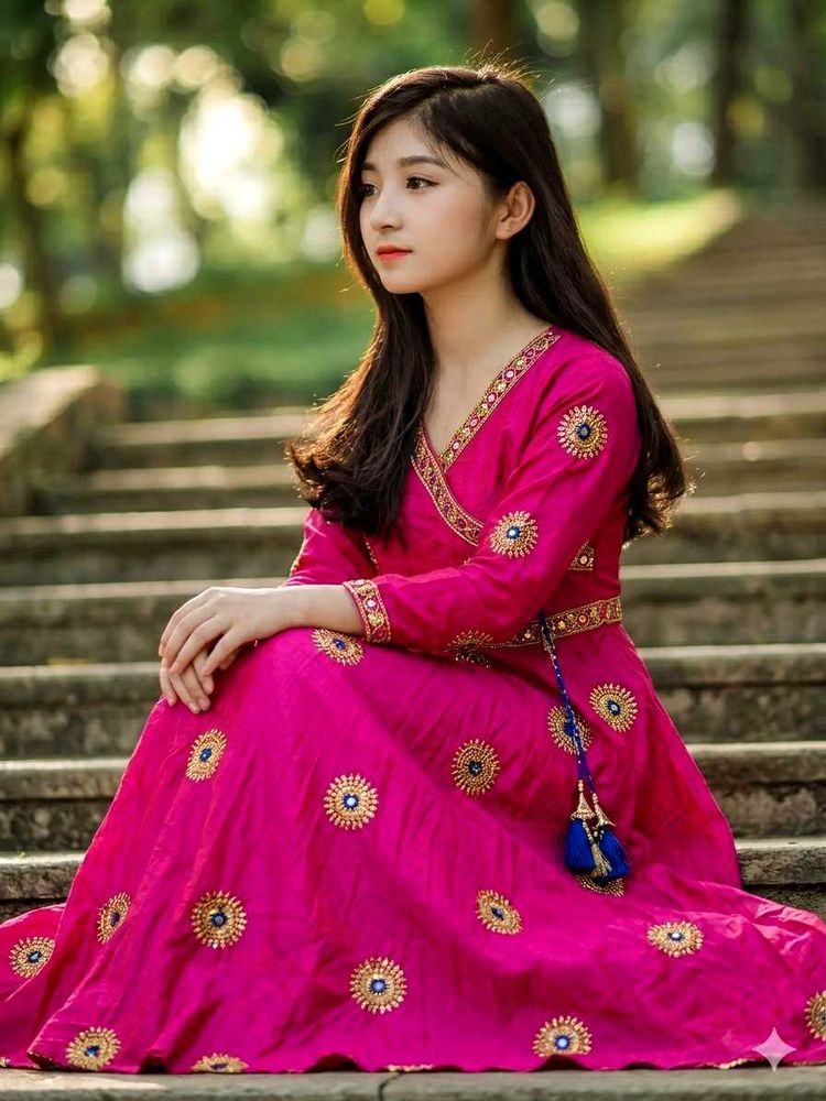 Women's Beautiful Pink Ethnic Gown