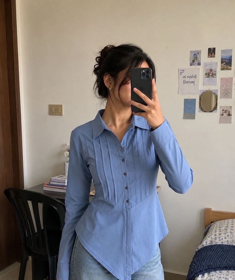 Light Blue women top
