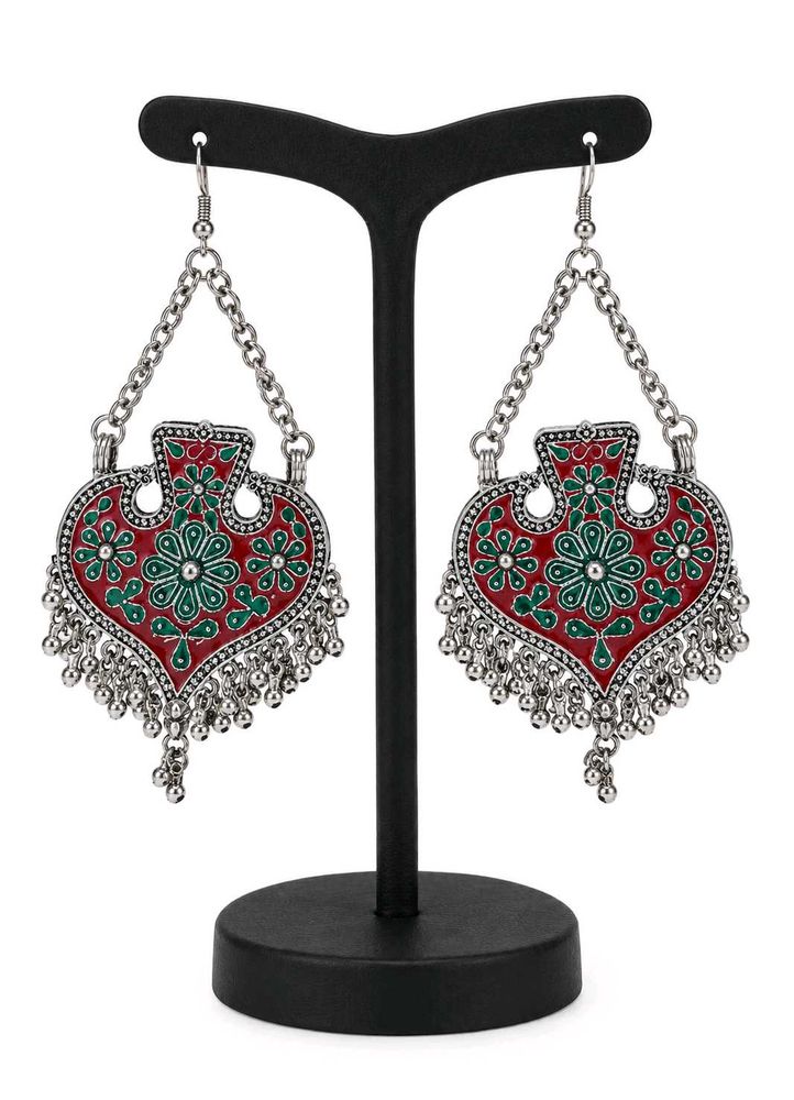 Combo of Boho Heart &amp; Oxidised Earrings