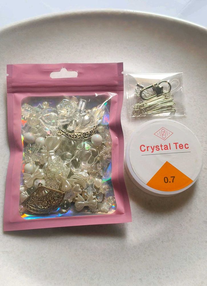 white aesthetics Jewelry Making Kit