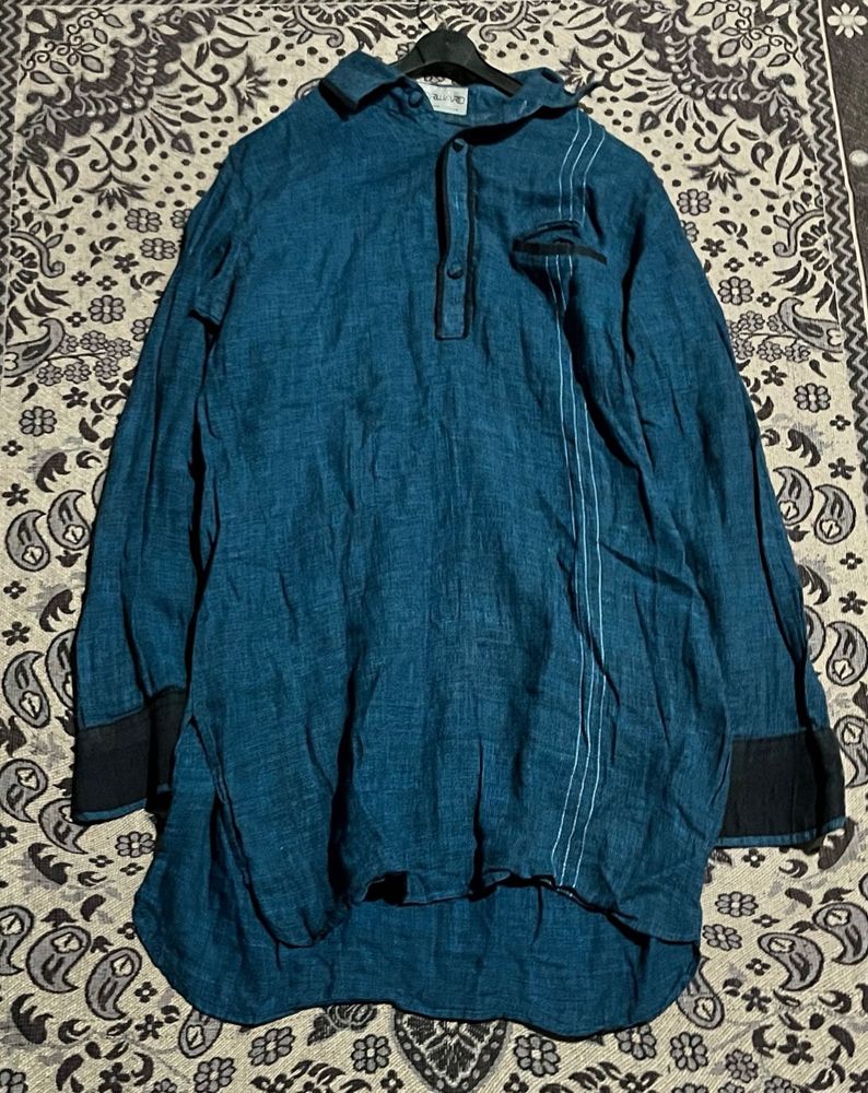 Stylish Blue Long Sleeve kurta