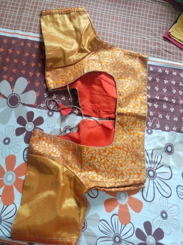 new orange and gold Blouse