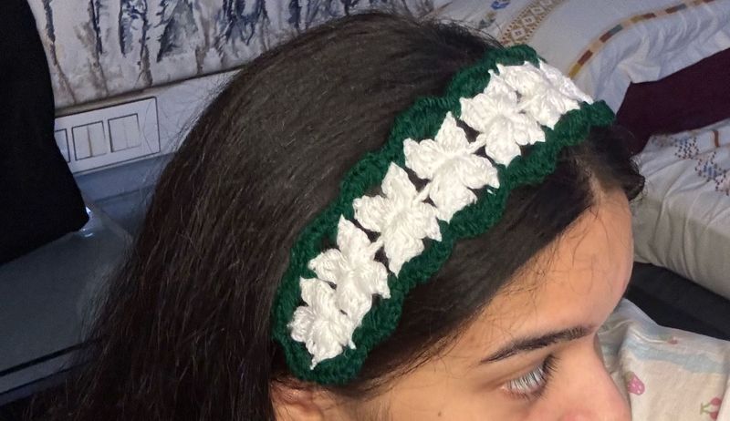 Handmade Crochet Flower Headband