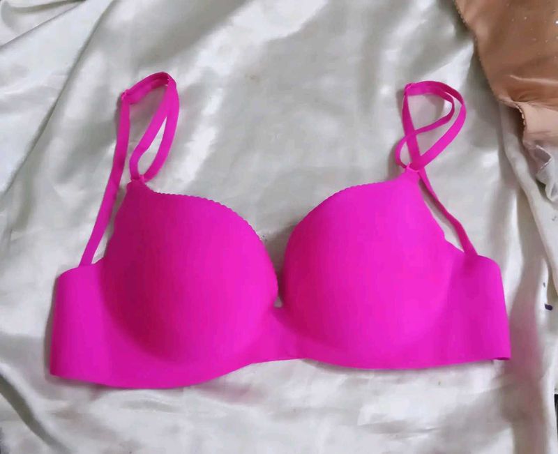 Vibrant Pink Push-Up Bra