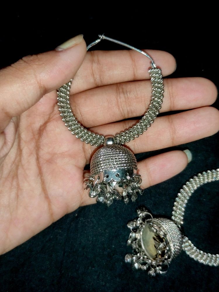Silver light Weight jhumka For Women