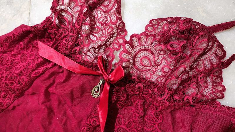 Lace Bra with Ribbon Detail