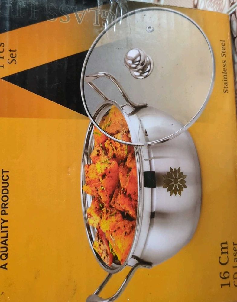Stainless Steel Serving Bowl with Lid